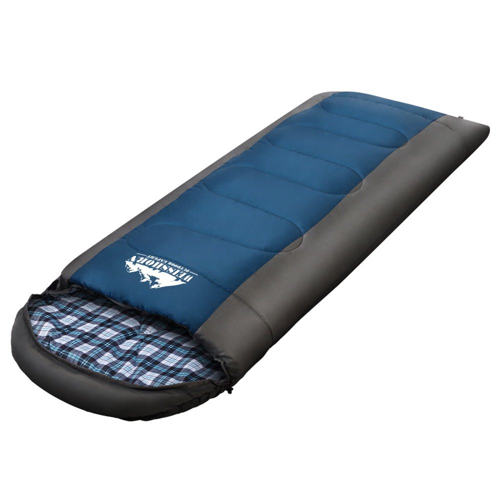 Weisshorn Single Sleeping Bag -20°C | Ultra-Warm 4-Season Thermal Sleeping Bag for Camping & Hiking - Blue — photo 3