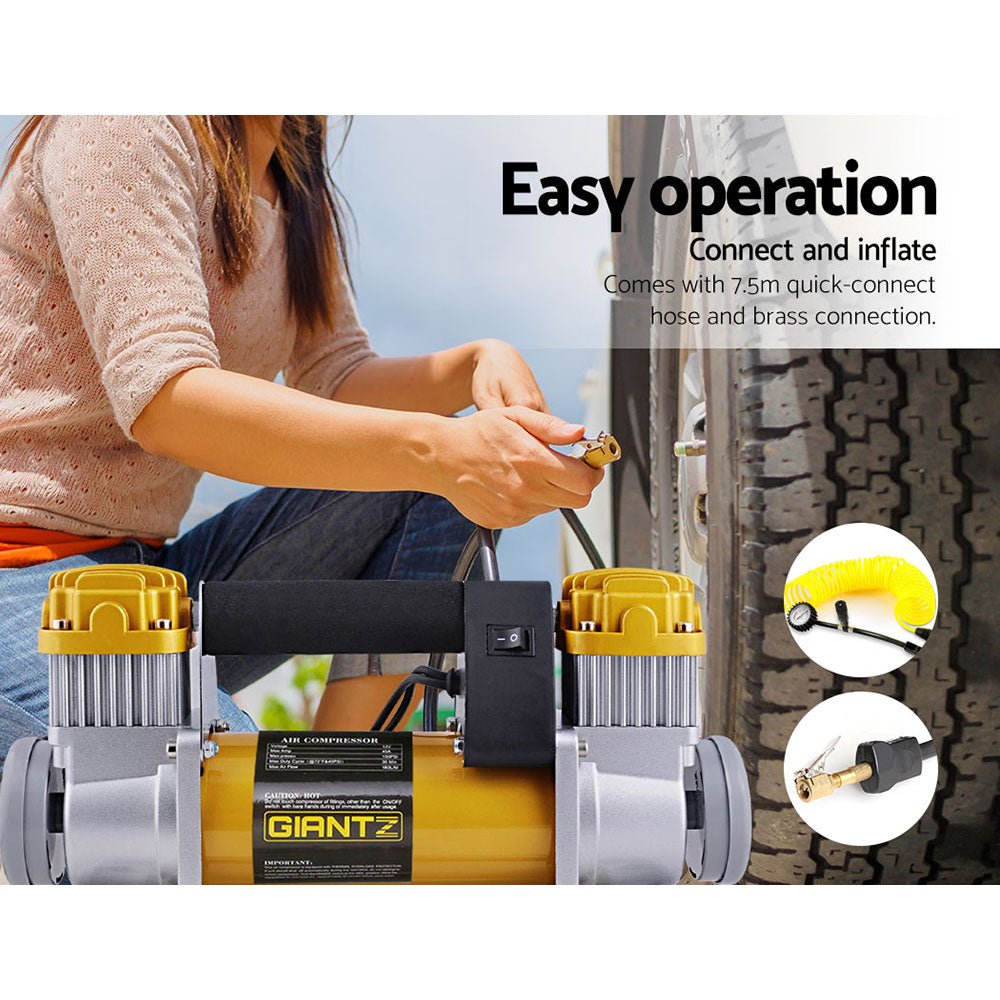 GIANTZ 12V Air Compressor – 200L/min Portable Inflator & Deflator — photo 3