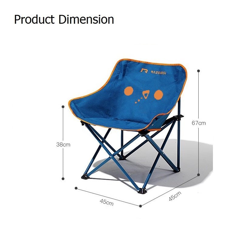 RAZOJESS Moon Chair – Folding Outdoor Camping Chair with High Back Support | Blue — photo 2