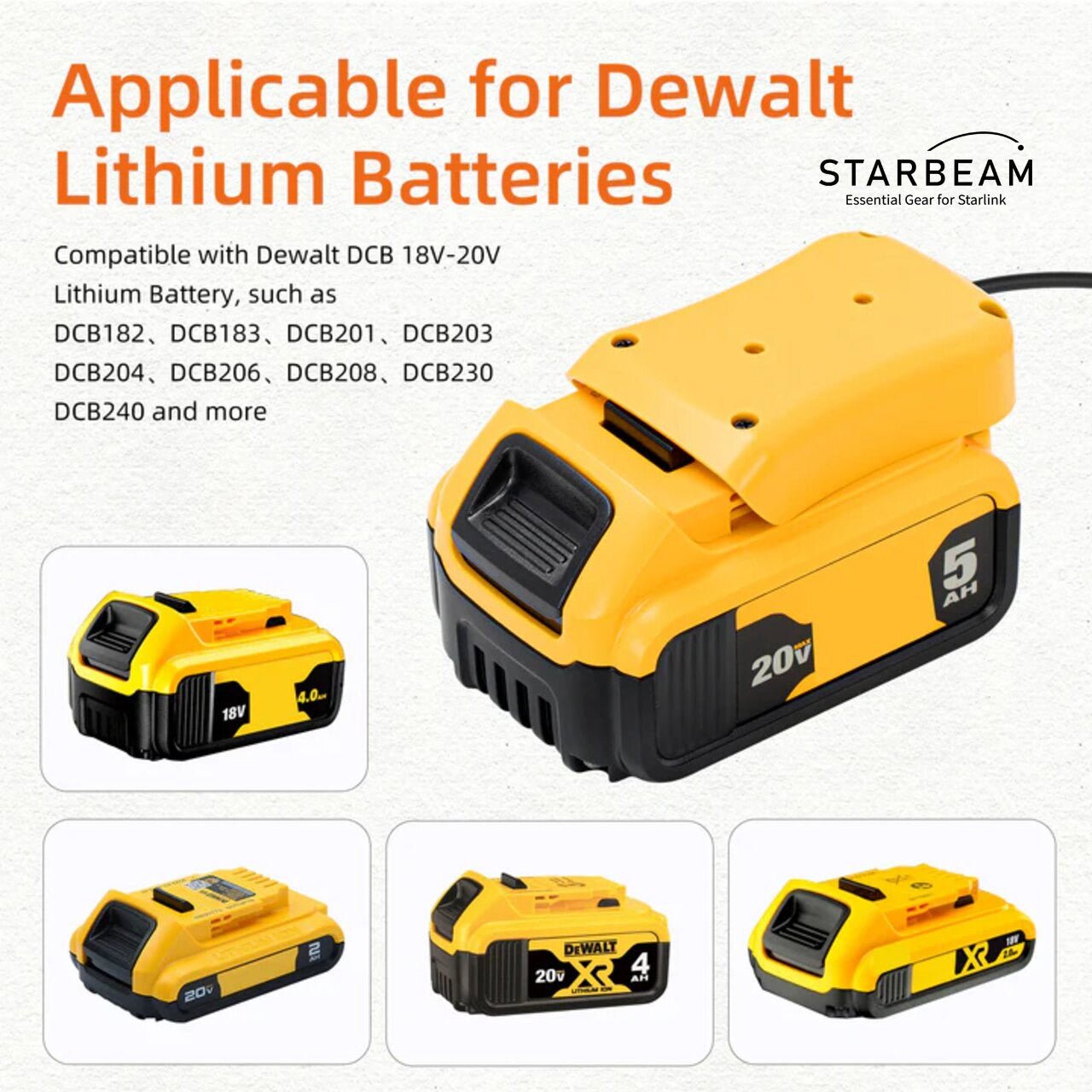 Starlink Mini Power Tool Battery Adapter – 18V Battery Compatible (Milwaukee, DeWalt, Makita, Ryobi) — photo 6