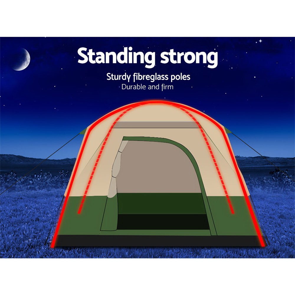 Weisshorn 4-Person Family Camping Tent – Green — photo 5