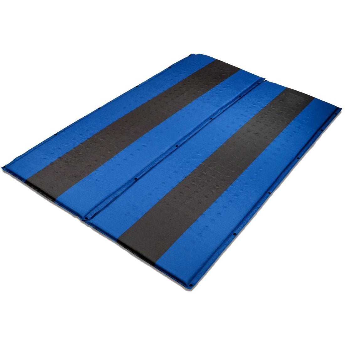 Double Self-Inflating Camping Mattress – 5cm Thick Joinable Air Bed for Hiking & Outdoors – Blue