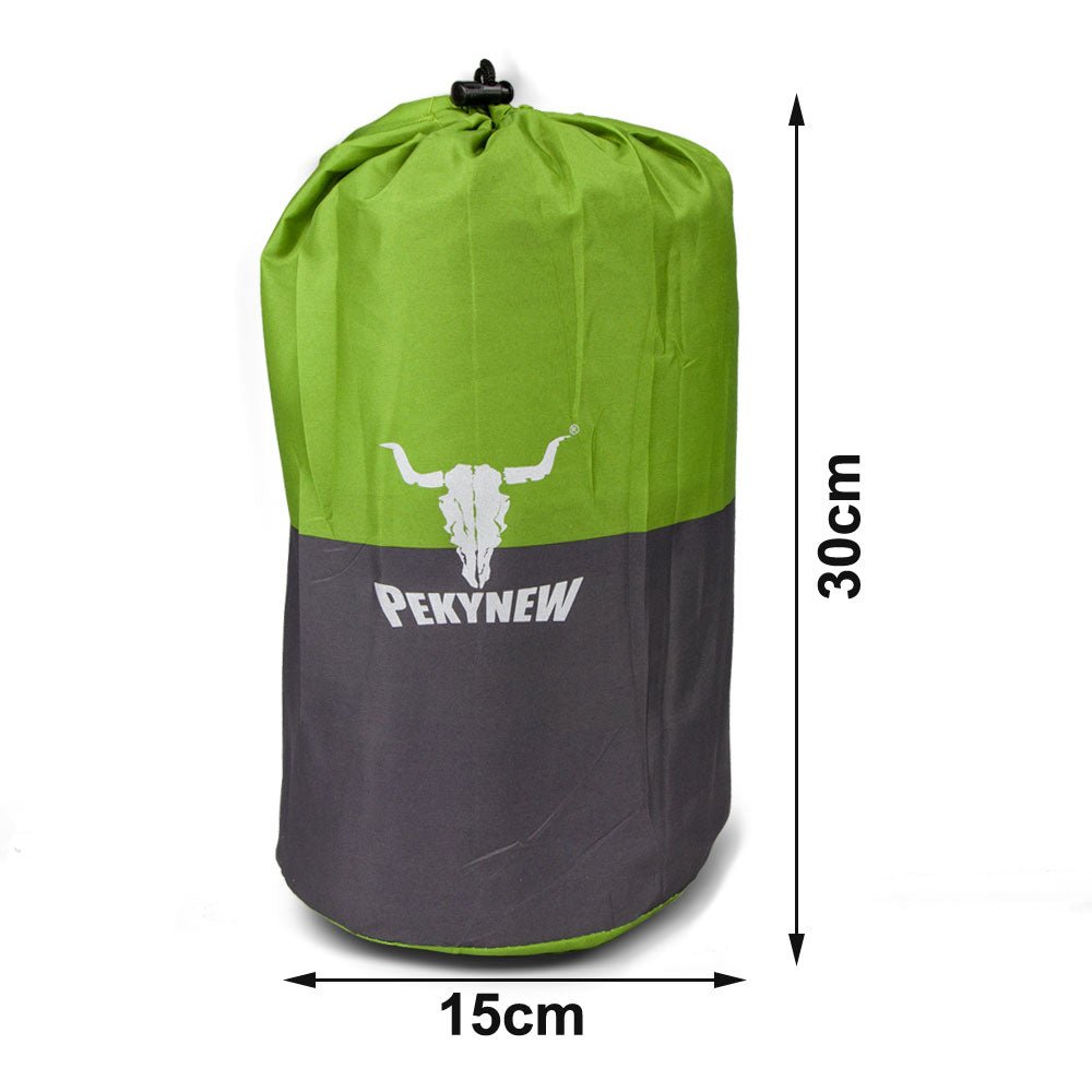 Self-Inflating Camping Mattress – 2.5cm Thick Single Sleeping Mat – Camping, Hiking & Joinable – Green/Grey — photo 2