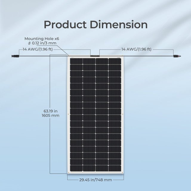 Renogy 200W 12V Flexible & Lightweight Monocrystalline Solar Panel — photo 7