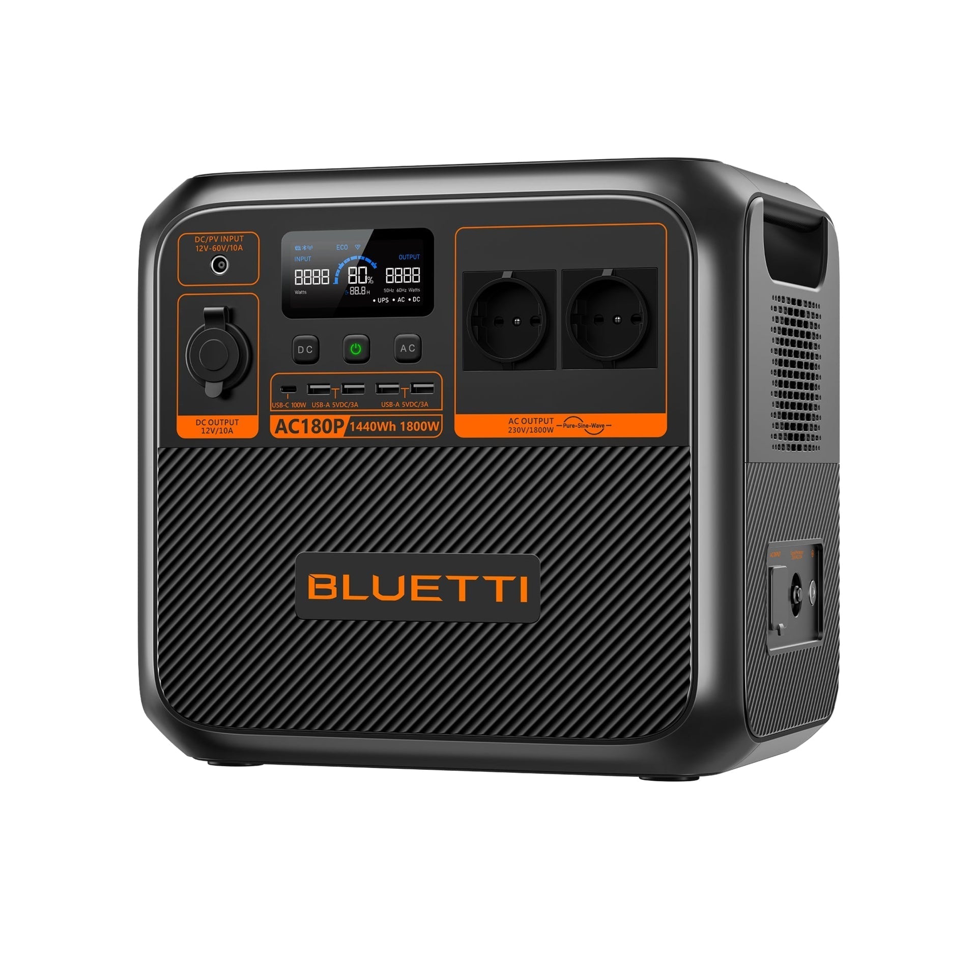 BLUETTI AC180P Portable Power Station – 1,800W AC Output, 1,440Wh LiFePO₄ Battery, 45-Min Fast Charge, App Control — photo 2