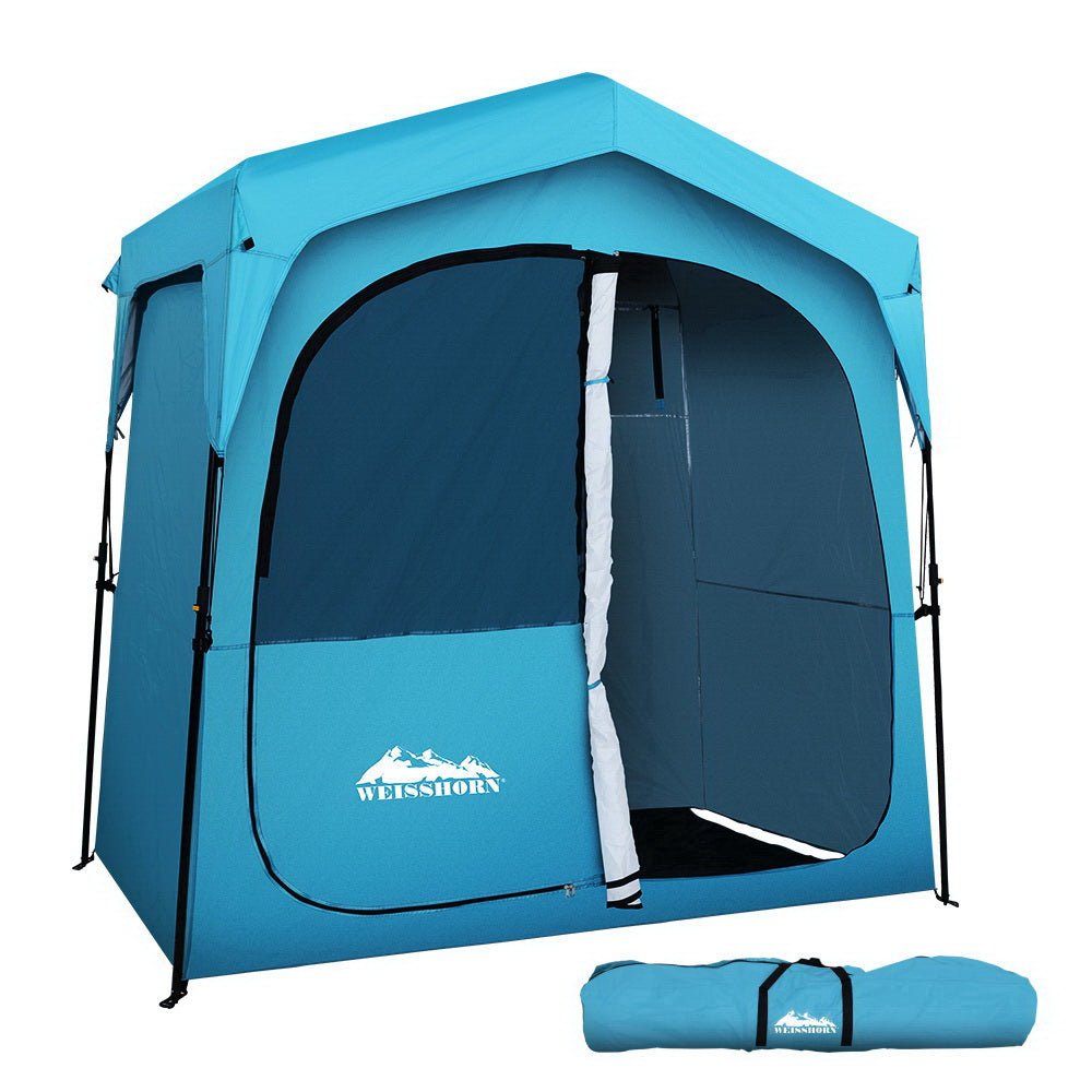 Weisshorn Double Camping Shower & Toilet Tent – Outdoor Privacy Enclosure