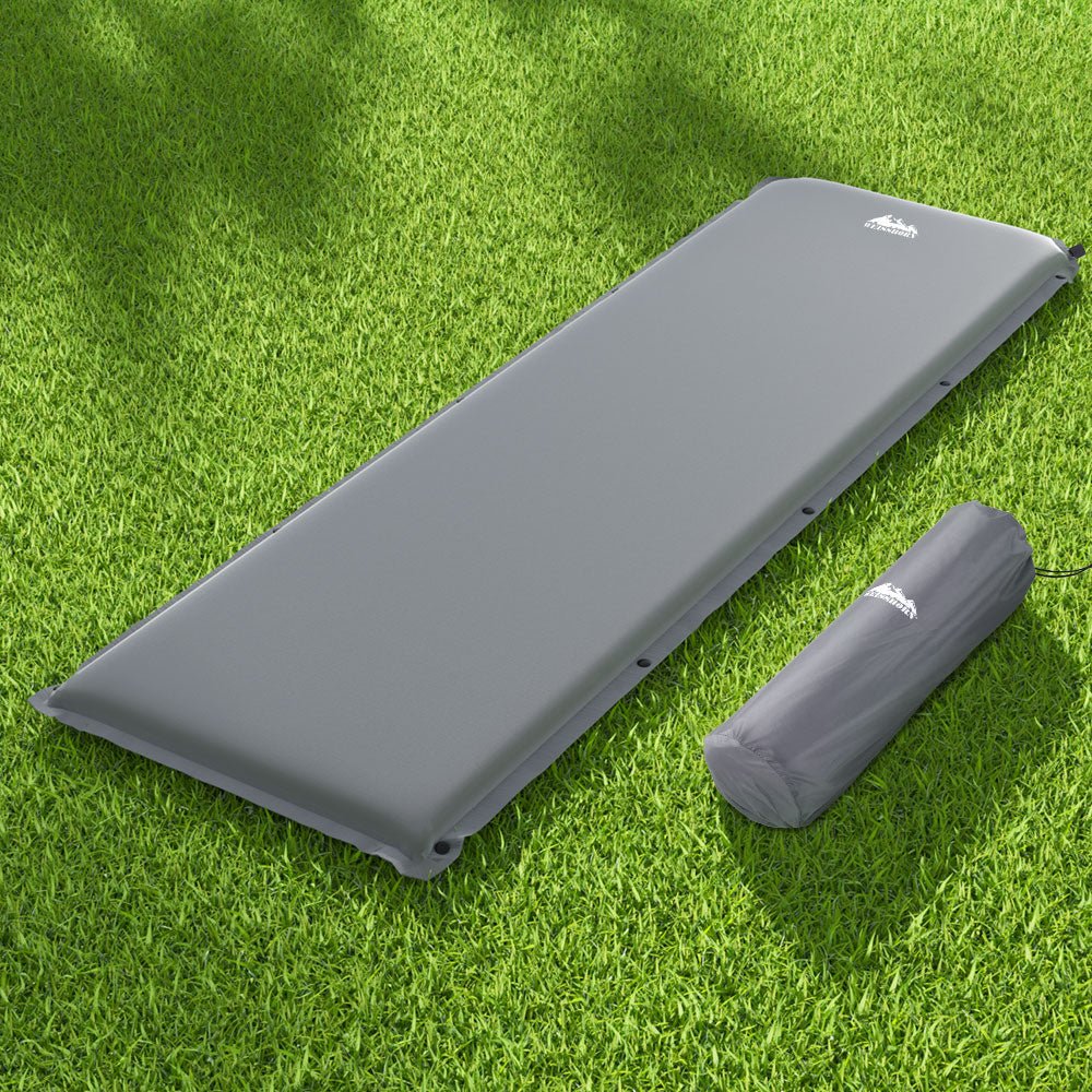 Weisshorn Self-Inflating Camping Mat – Single Size | 6cm Thick | Grey — photo 7