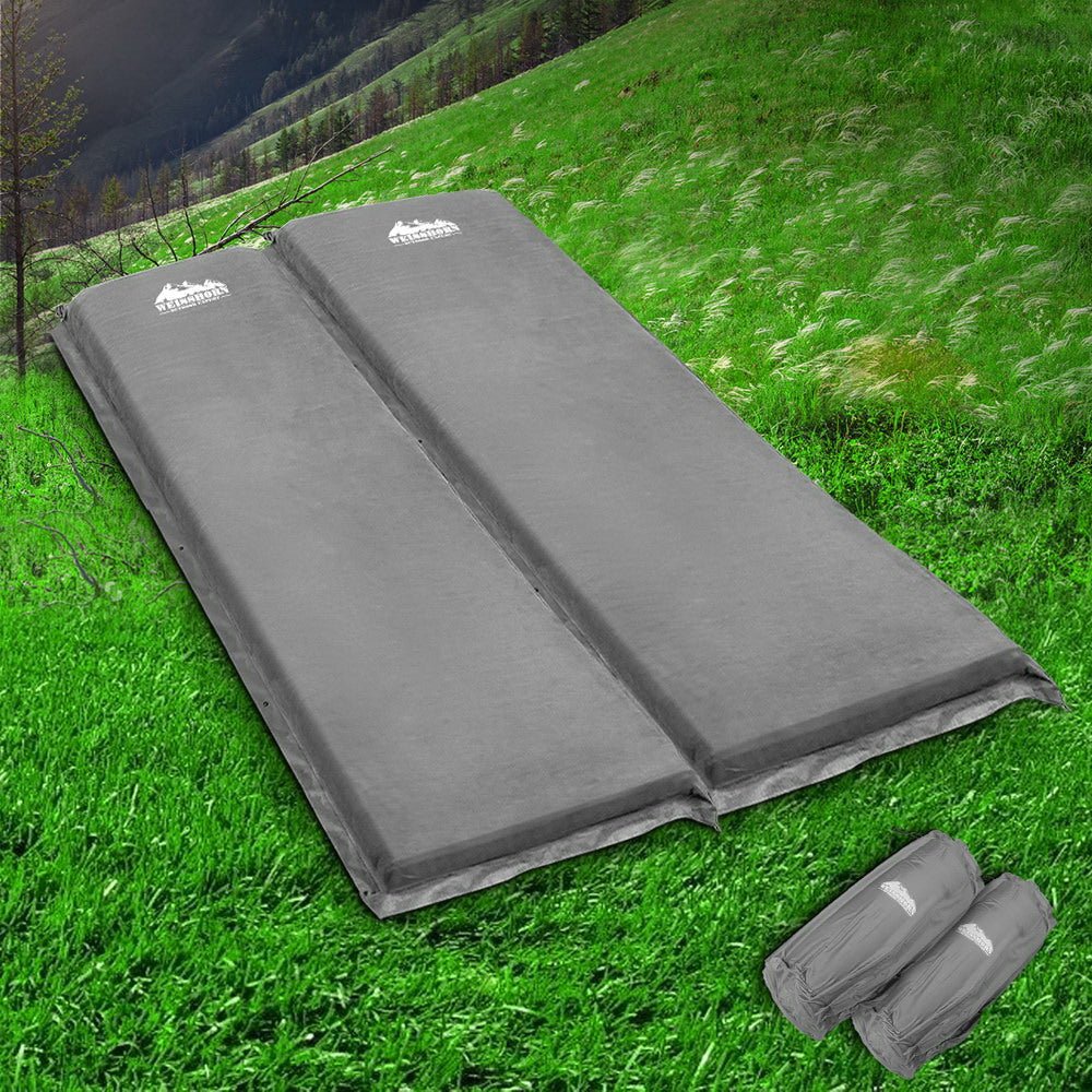 Weisshorn Double Self-Inflating Camping Mattress – 9.5cm Foam | Grey — photo 7