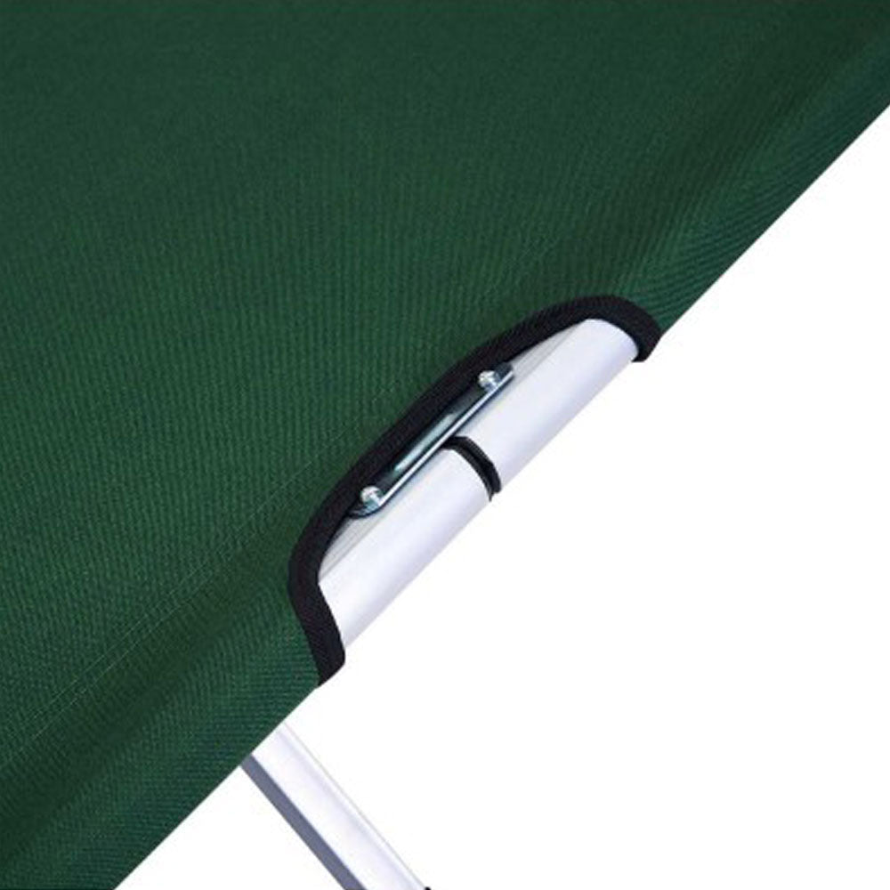 Camping Bed Folding Stretcher Lightweight w/ Carry Bag – Green — photo 2