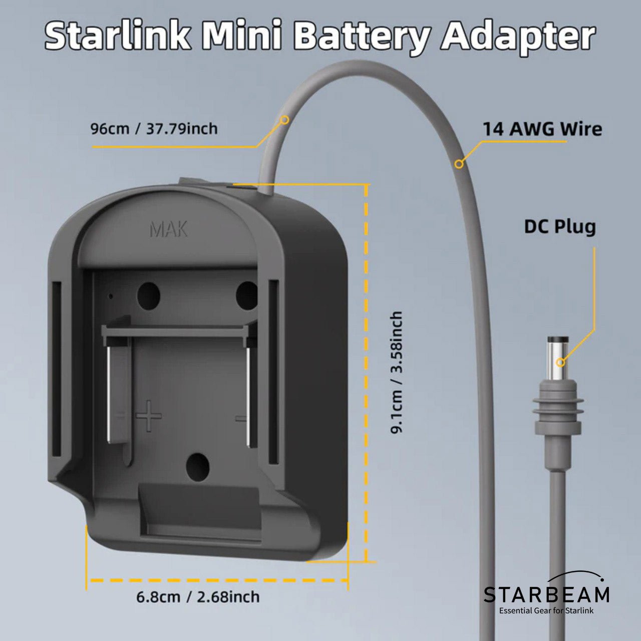 Starlink Mini Power Tool Battery Adapter – 18V Battery Compatible (Milwaukee, DeWalt, Makita, Ryobi) — photo 8