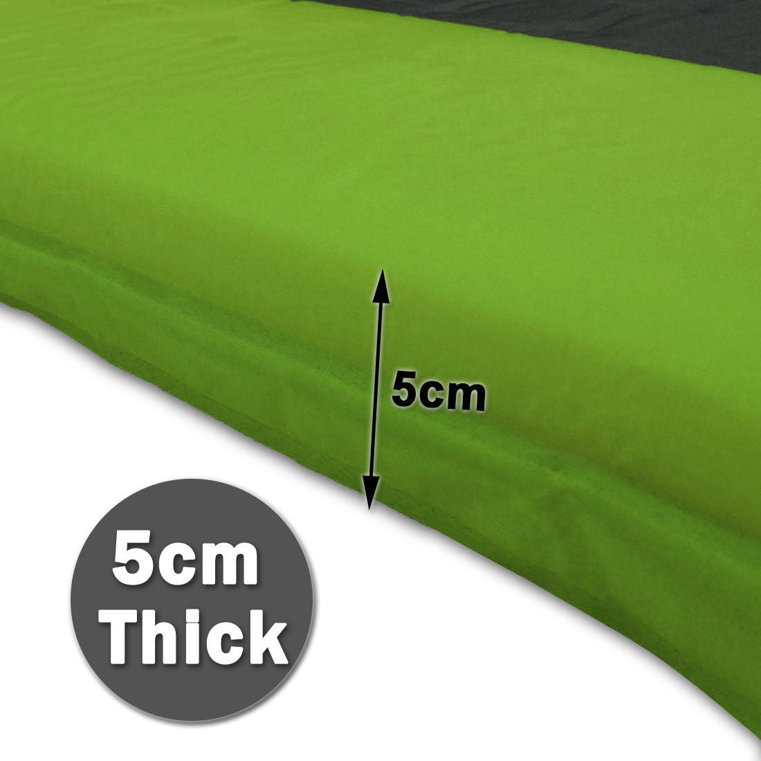 Double Self-Inflating Camping Mattress – 5cm Thick Joinable Air Bed for Hiking & Outdoors – Green — photo 3