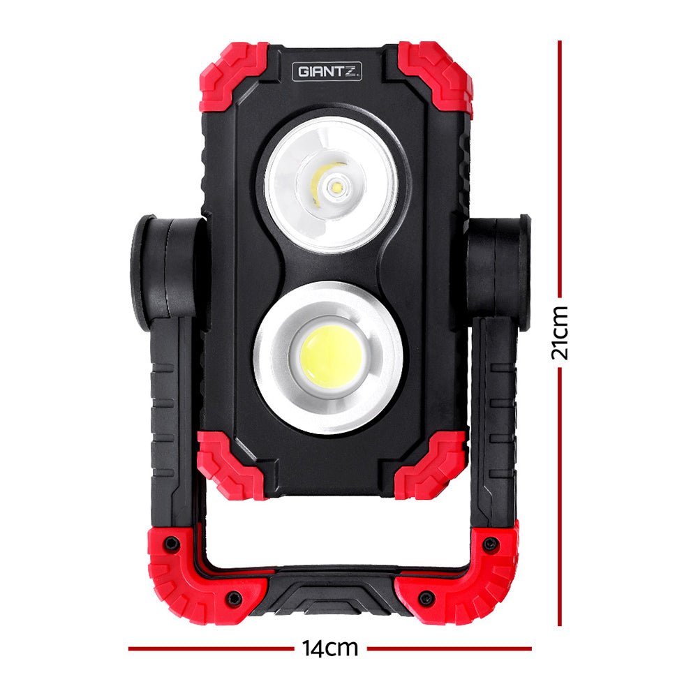 Giantz Rechargeable Work Light – 1000LM LED Folding Torch with USB & Power Bank — photo 2