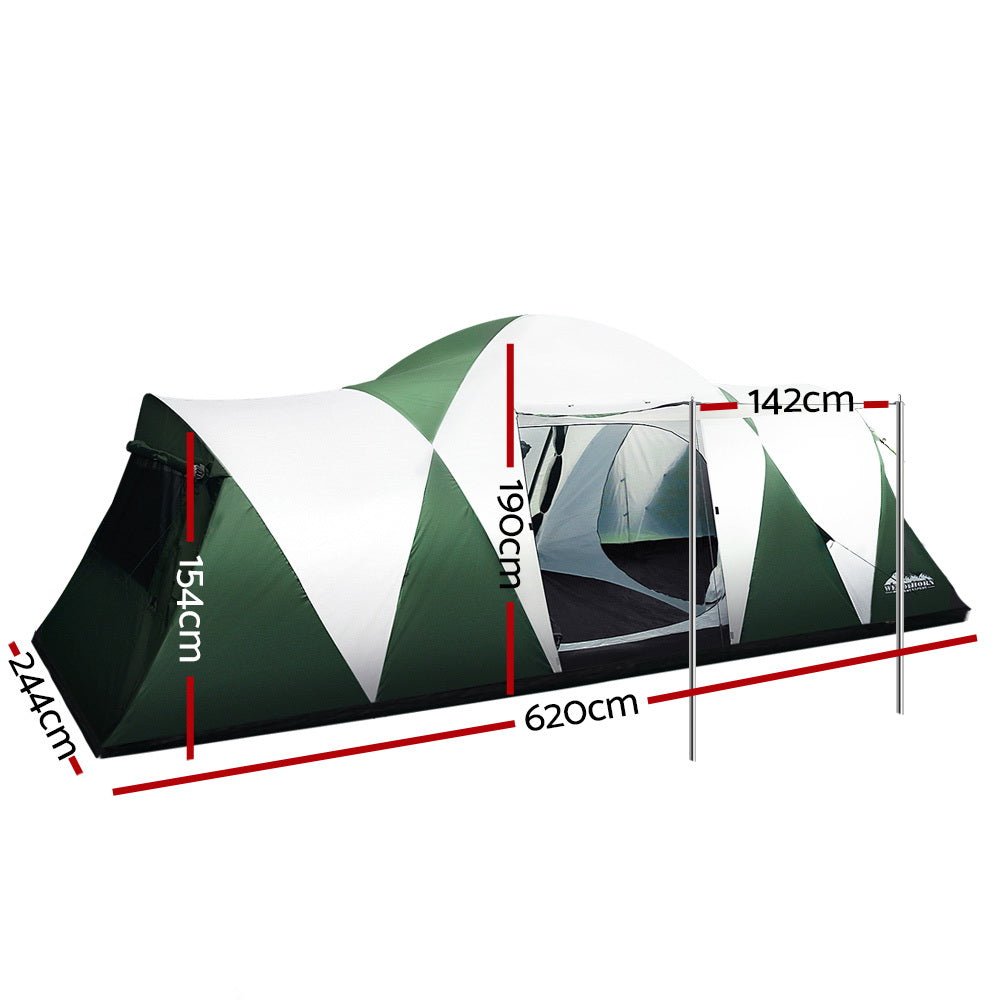 Weisshorn 12-Person Family Camping Tent – Green — photo 2