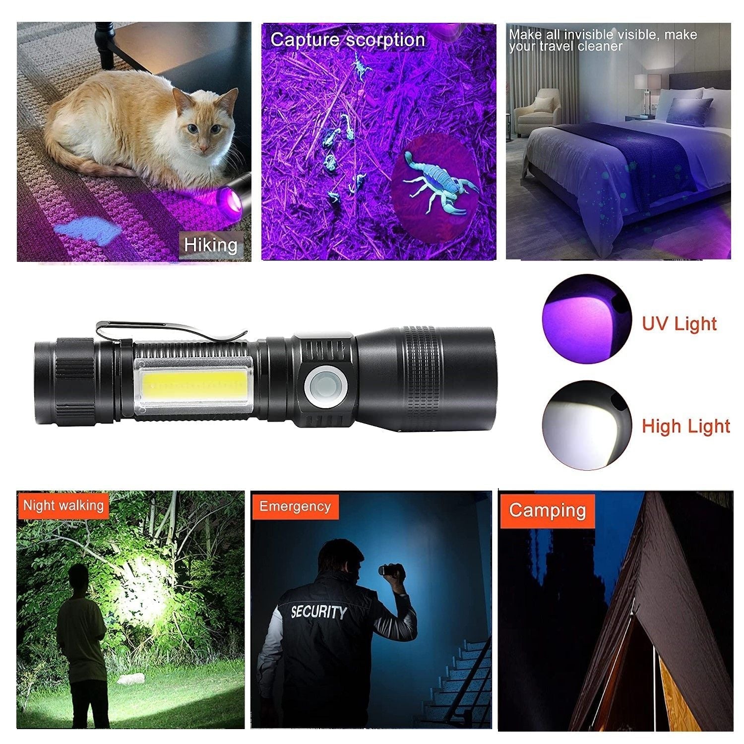7-in-1 Rechargeable UV Flashlight – Versatile, Powerful, Waterproof — photo 4