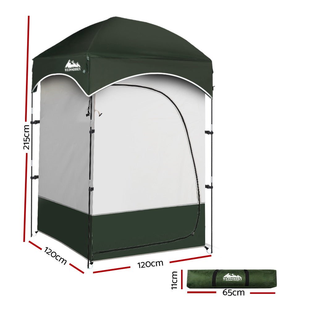 Weisshorn Camping Shower & Toilet Tent – Outdoor Portable Changing Room Ensuite (Green) — photo 2
