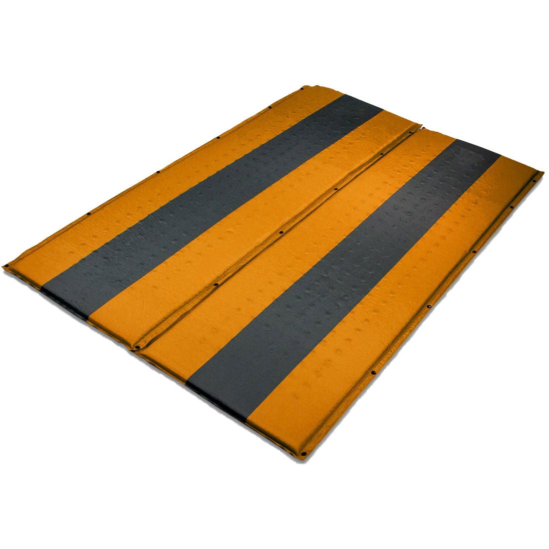 Double Self-Inflating Camping Mattress – 5cm Thick Joinable Air Bed for Hiking & Outdoors – Orange