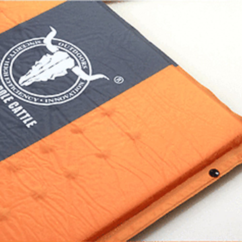 Self-Inflating Camping Mattress – 2.5cm Thick Single Sleeping – Camping, Hiking & Joinable – Orange/Grey — photo 5