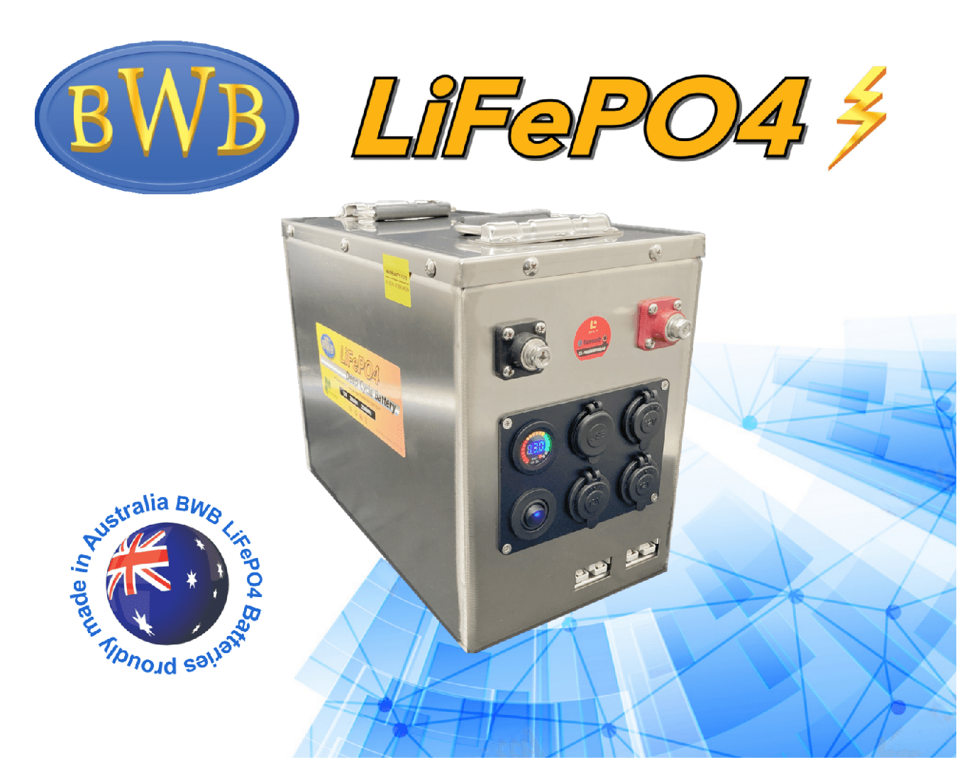 BWB 200Ah 12V LiFePO₄ Lithium Battery (Optional Bluetooth Monitoring) — Australian Made — photo 4