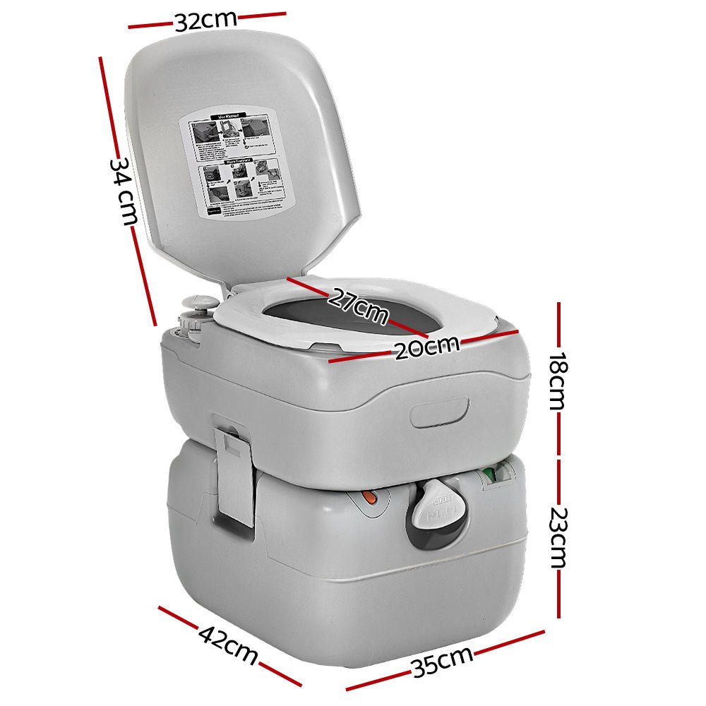 Weisshorn 22L Portable Camping Toilet – Outdoor Flush Potty for Camping, Boating & Road Trips — photo 2