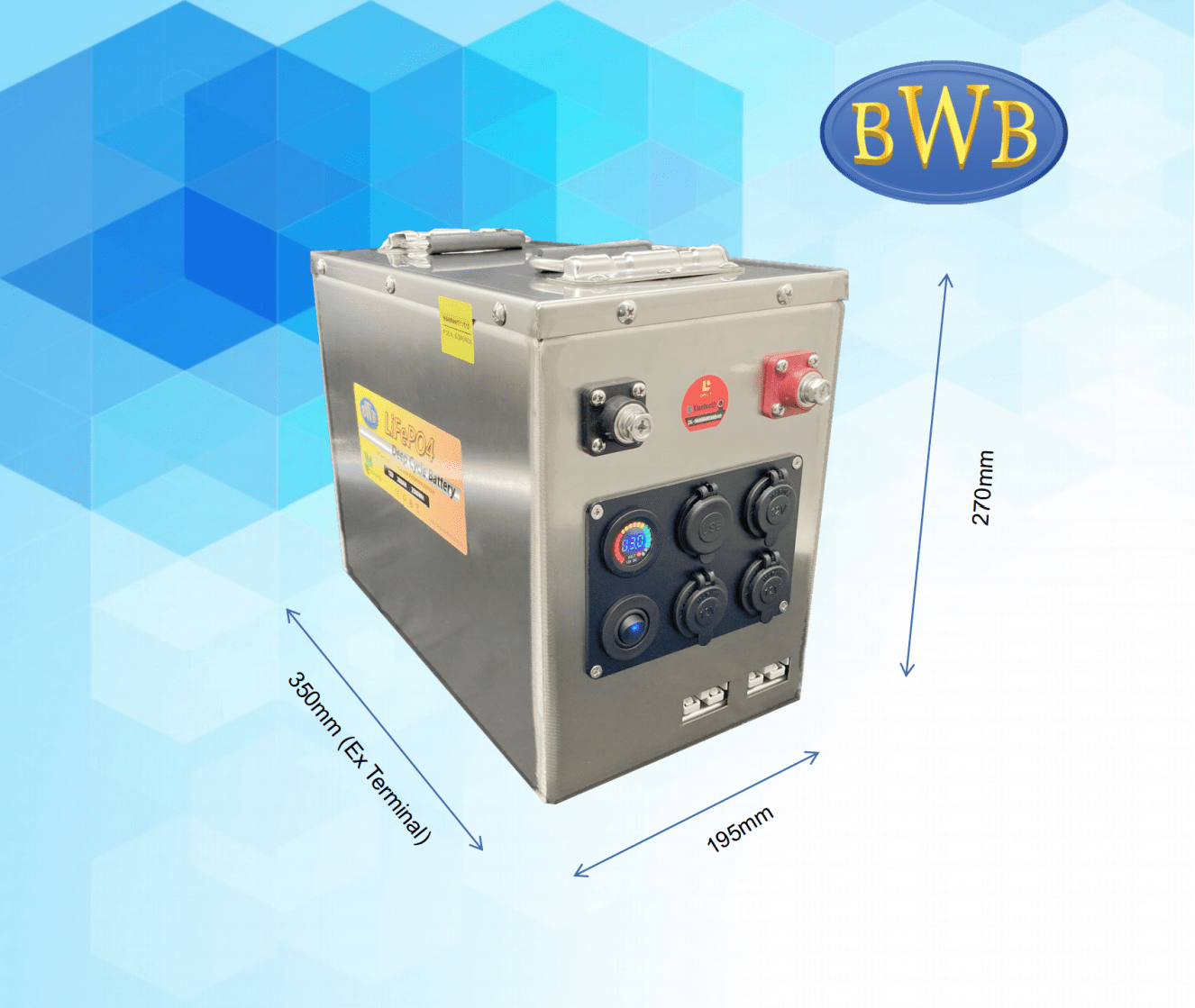 BWB 200Ah 12V LiFePO₄ Lithium Battery (Optional Bluetooth Monitoring) — Australian Made — photo 3