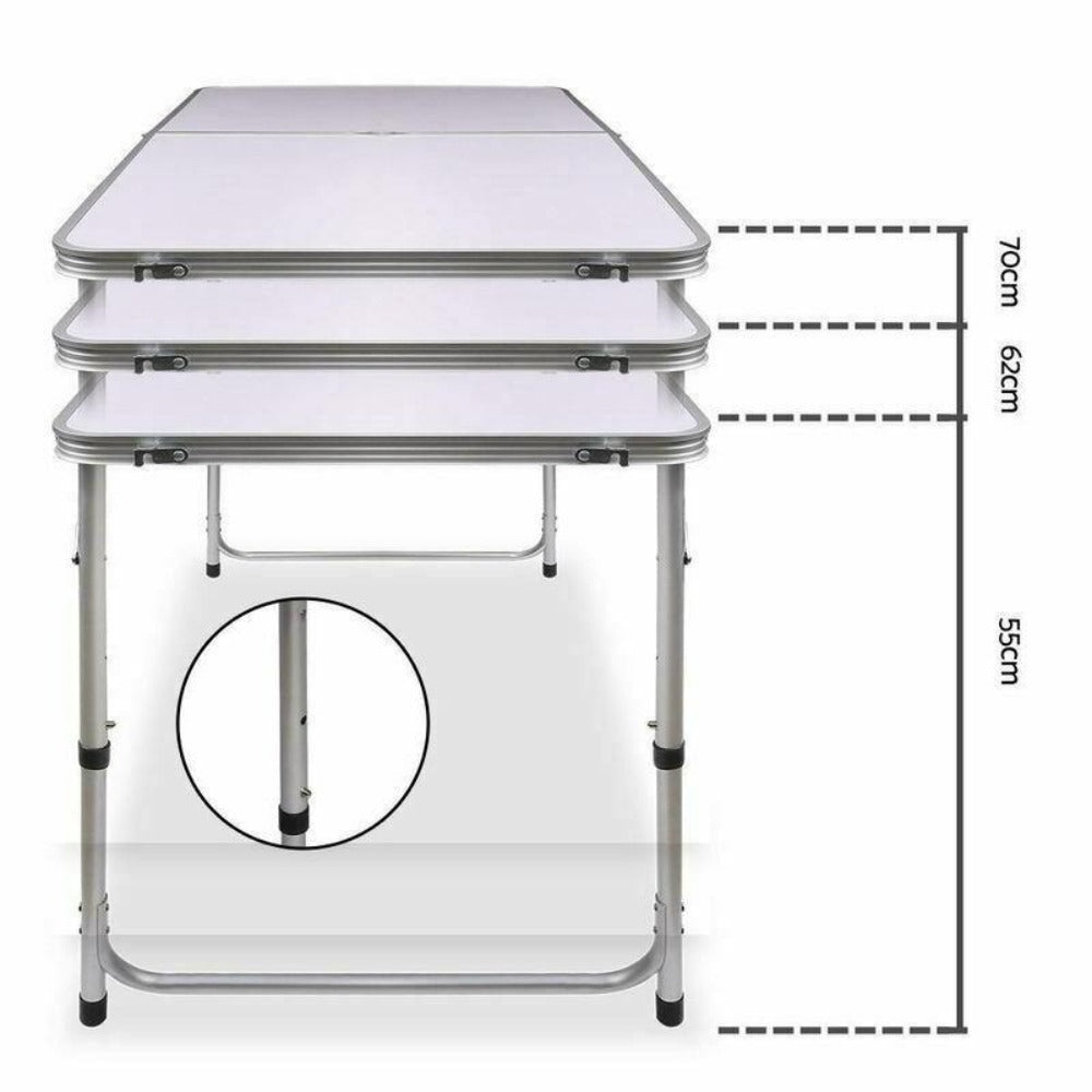 Portable Aluminium Folding Picnic Table & 4 Chairs Set – Perfect for Camping, BBQs, and Outdoor Fun — photo 4