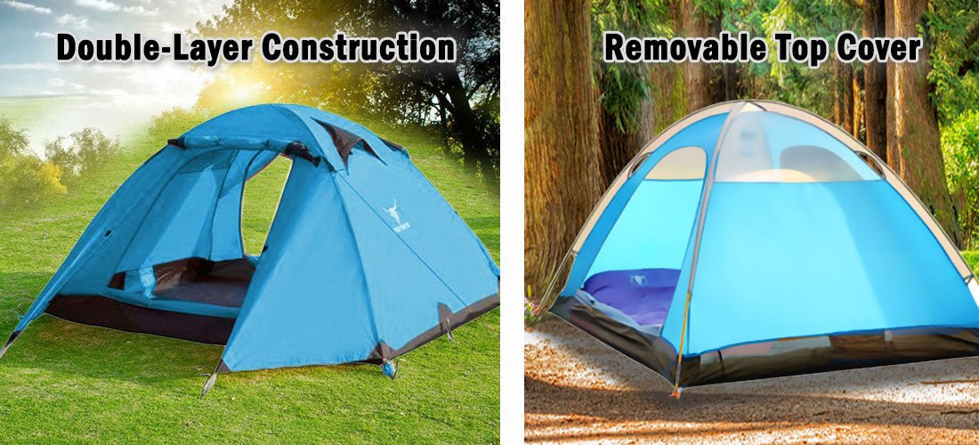 2-Person Lightweight Waterproof Camping Tent – Blue | Hiking, Backpacking, Cycling Ready — photo 3