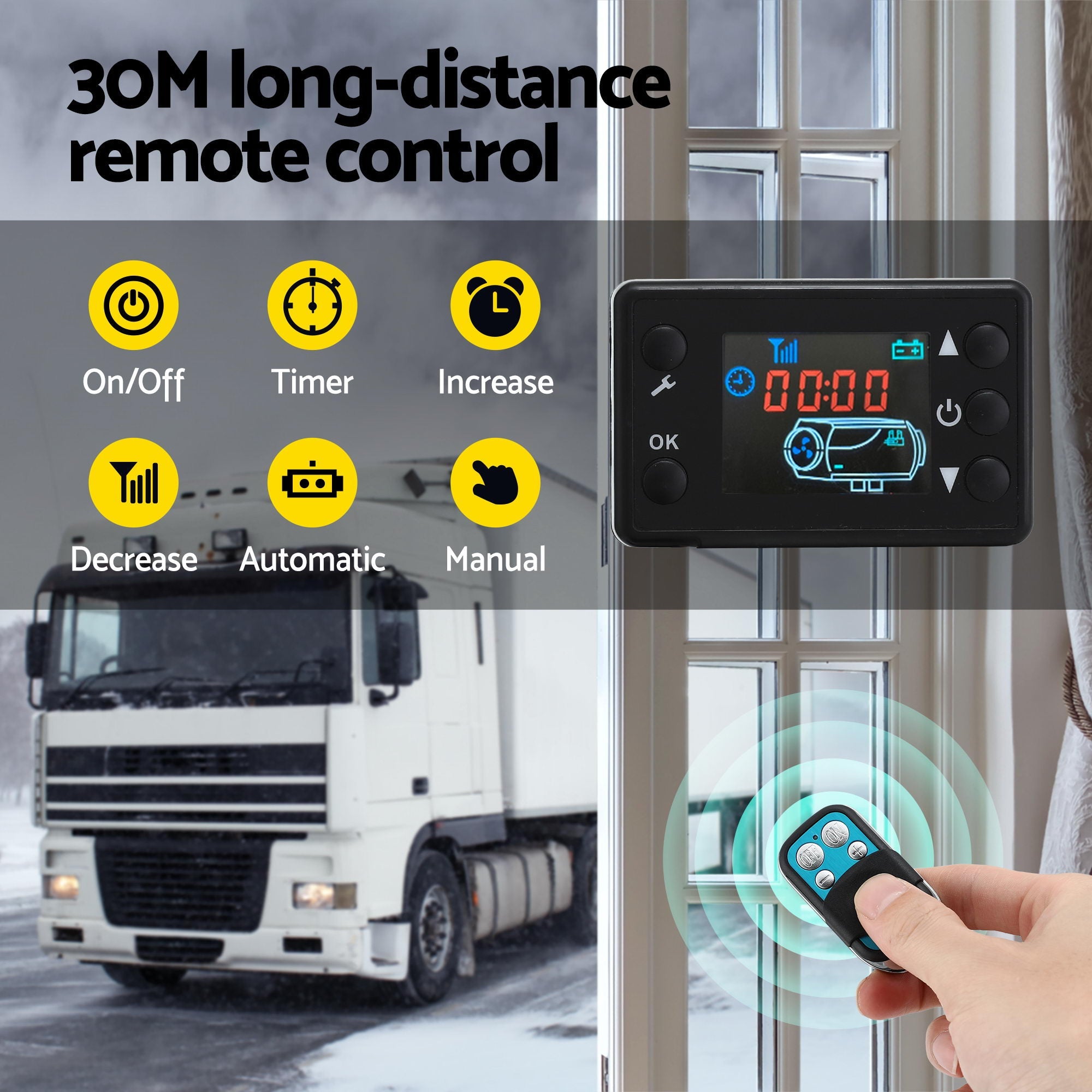 Giantz Diesel Air Heater All-in-one 12/24V 5KW LCD Remote Control for Car RV Indoors machinery — photo 8