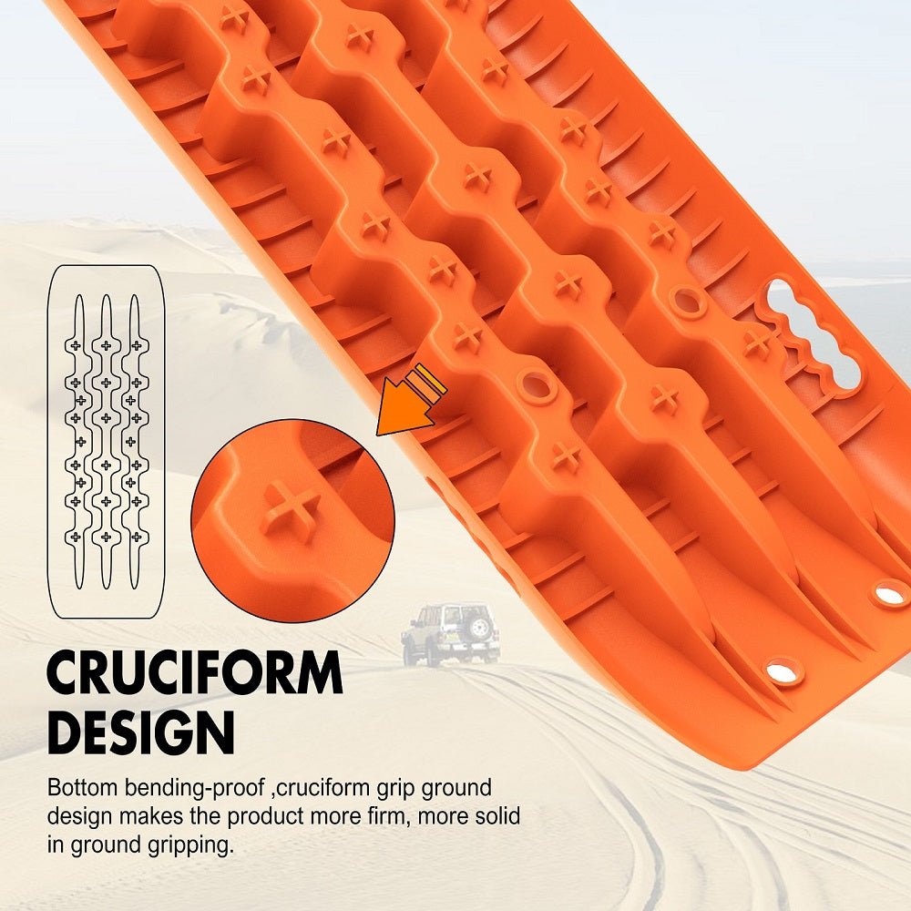 X-BULL Recovery Tracks Gen 2.0 for Sand, Snow and Mud - (2 pairs) Orange — photo 7