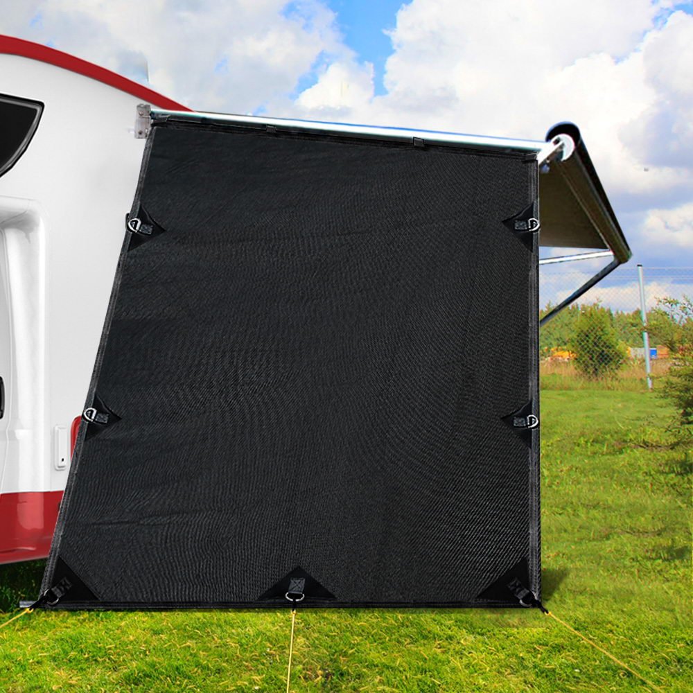 Caravan Privacy Screen - Sun Shade End Wall 1.95x2.2M – Black — photo 2