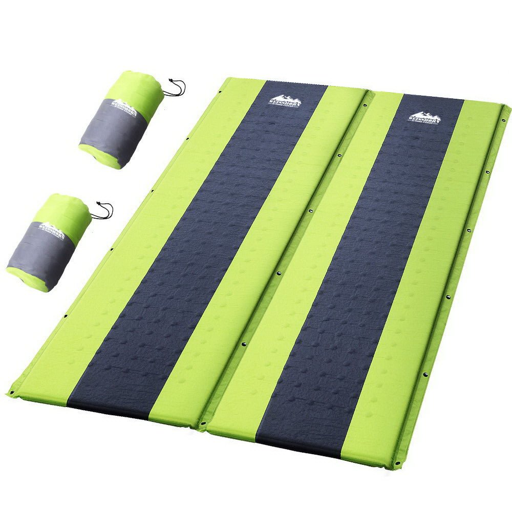 Weisshorn Double Self-Inflating Camping Mattress – 2.5cm Foam | Green