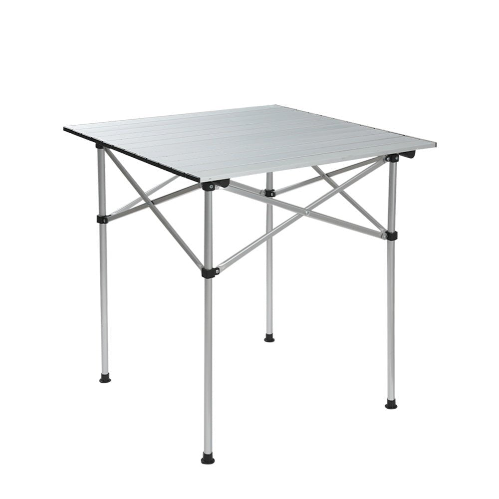 Weisshorn Folding Camping Table 70cm – Roll-Up Aluminium Picnic Table for Outdoor BBQ & Camping