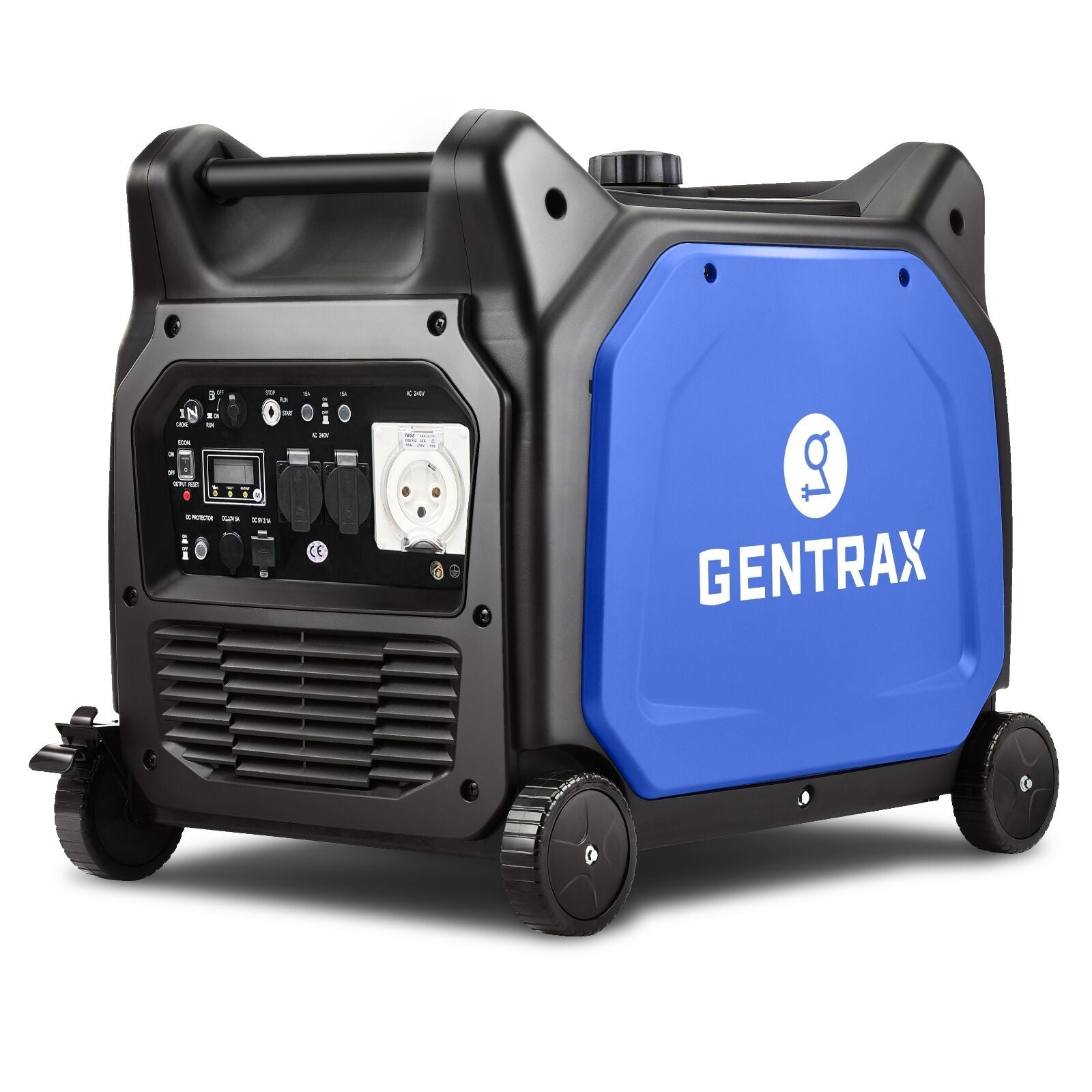 Gentrax 6000W Generator with Remote Starter – Pure Sine Wave Inverter, Quiet, Portable Power for Camping & Caravans (6kW Rated Output)
