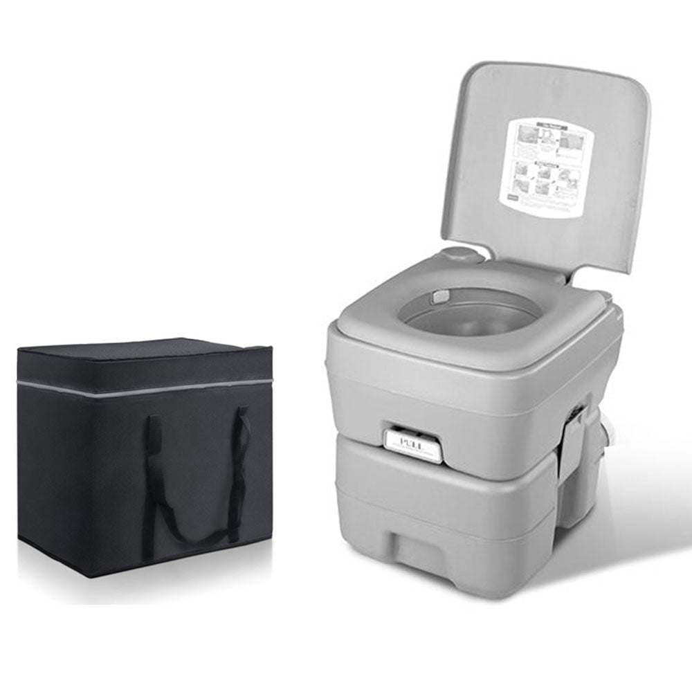 20L Outdoor Portable Camping Toilet with Carry Bag – 50 Flushes | Self-Contained & Lightweight
