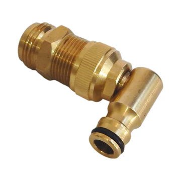 Flat Out USA-Style Brass Swivel Elbow Connector
