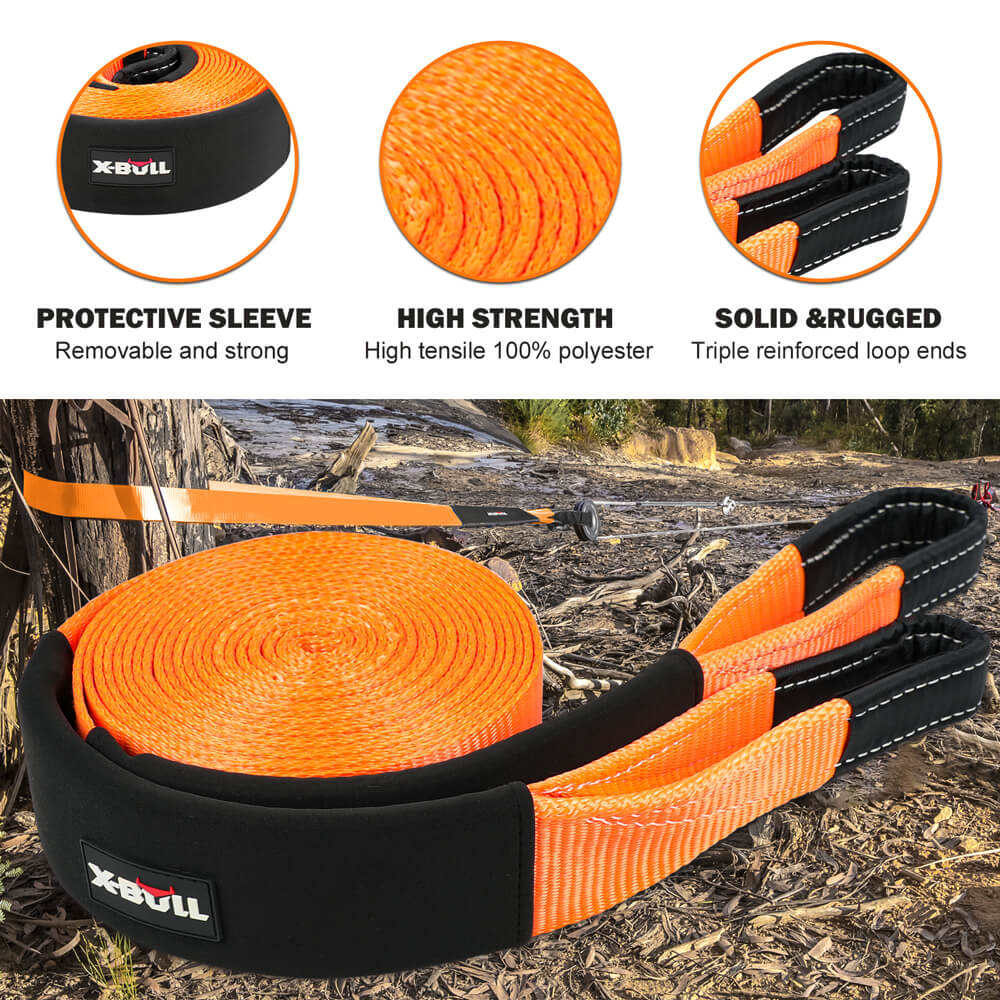 X-BULL 4WD Recovery Kit with Snatch Strap, Hitch Receiver and Bow Shackles — photo 3