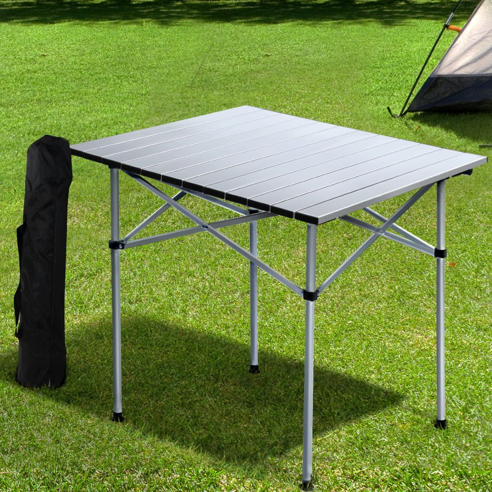 Weisshorn Folding Camping Table 70cm – Roll-Up Aluminium Picnic Table for Outdoor BBQ & Camping — photo 8