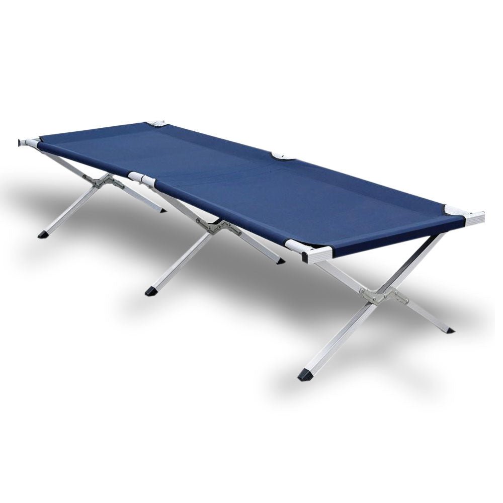 Camping Bed Folding Stretcher Lightweight w/ Carry Bag – Navy