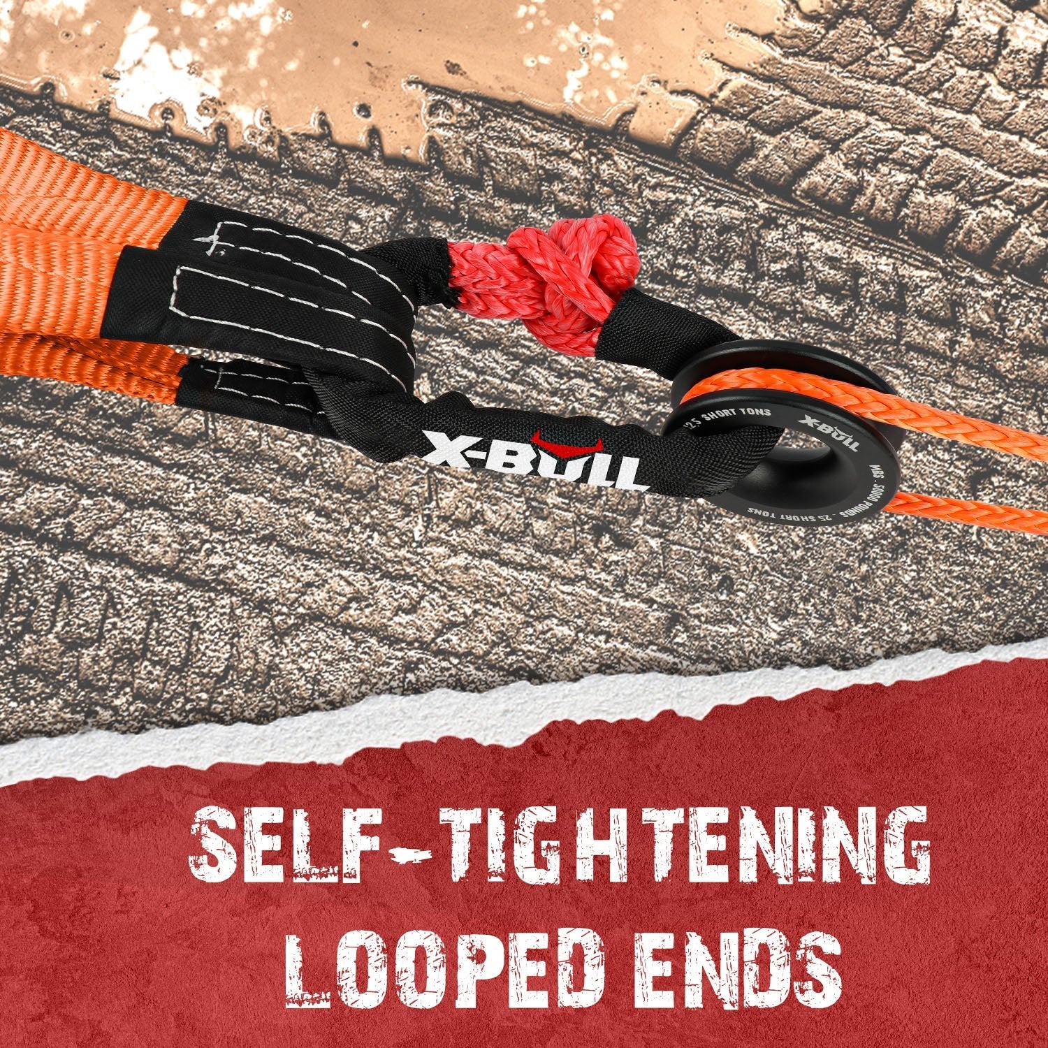 X-BULL Soft Shackle & Recovery Ring Kit – Lightweight Snatch Recovery Solution — photo 5