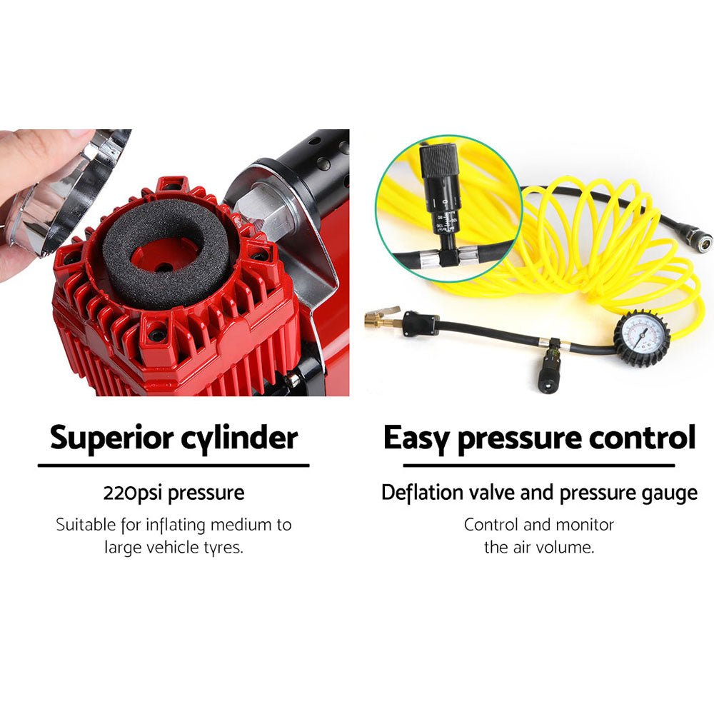 GIANTZ 12V Air Compressor – 320L/min Portable Inflator & Deflator — photo 4