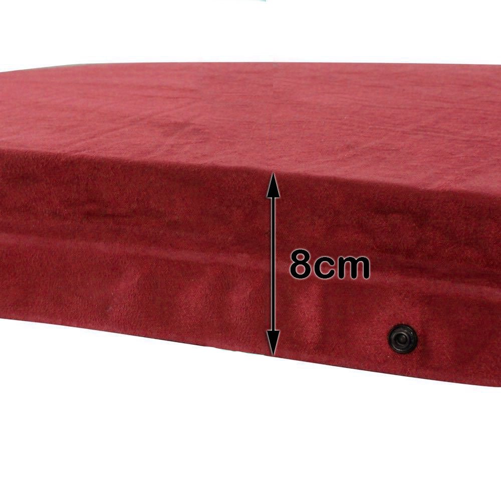 Self-Inflating Suede Camping Mattress – 8cm Thick Air Bed Sleeping Mat – Joinable, Beige — photo 4