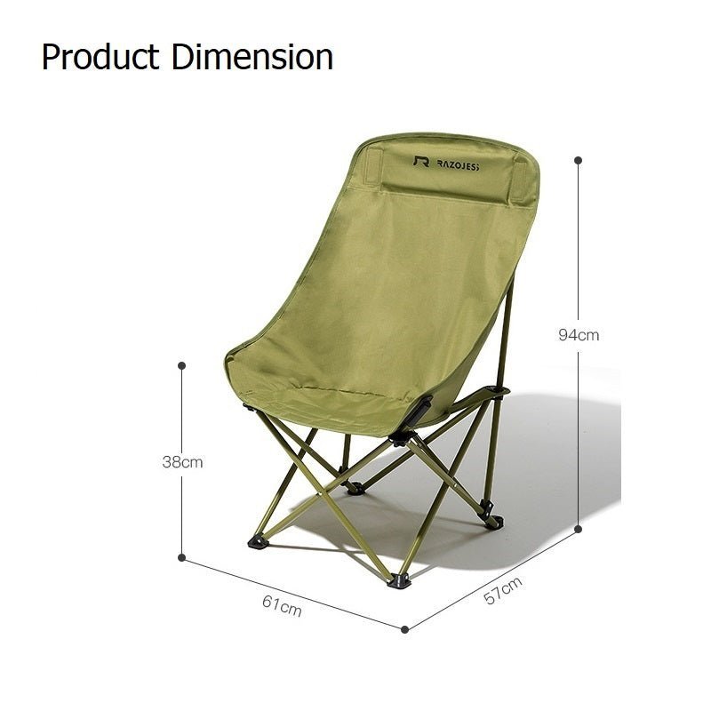 RAZOJESS Enlarged Moon Chair – Sky Blue | Premium Outdoor Camping Chair with High Back Support — photo 2