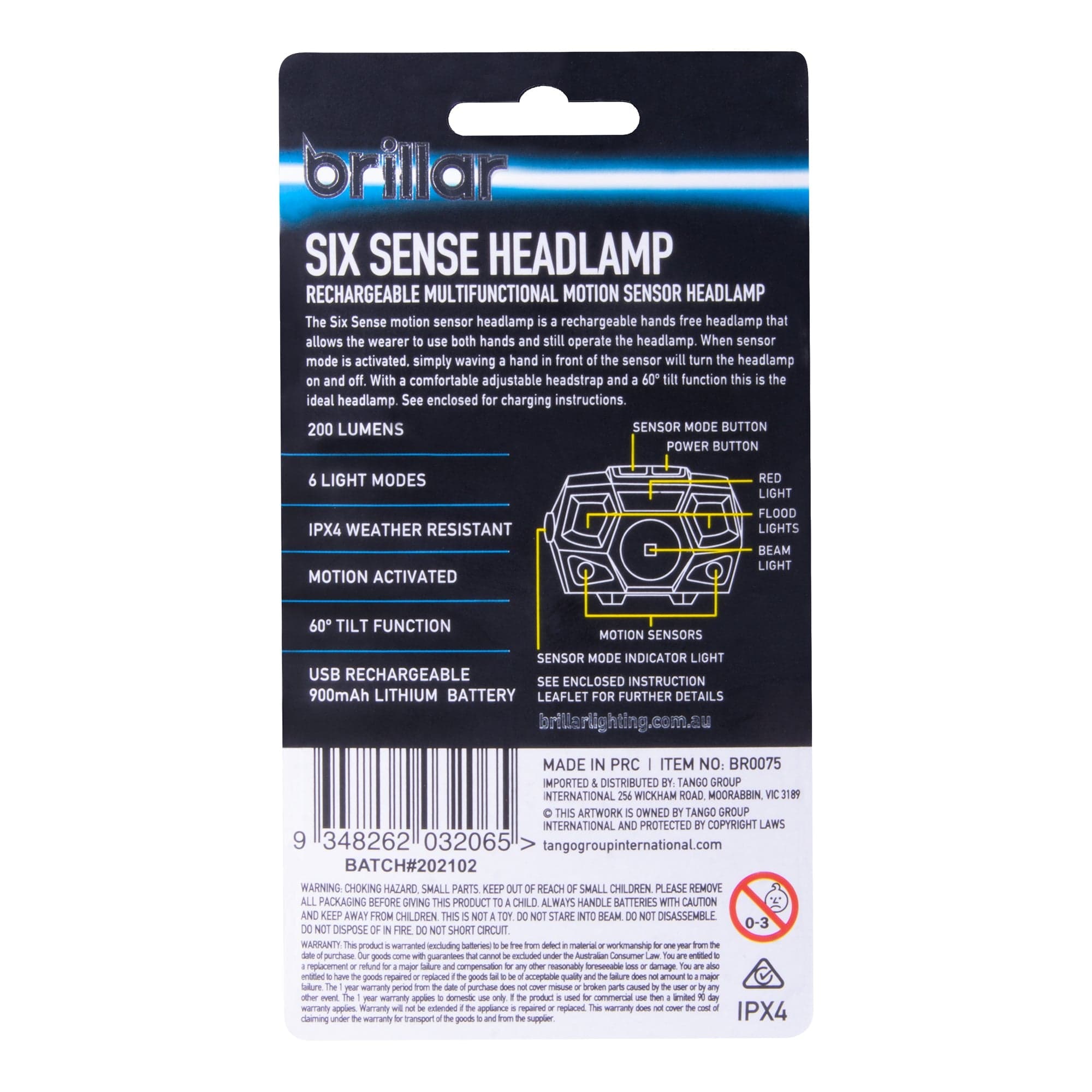 Brillar Sixth Sense – 200 Lumen Rechargeable Headlamp with Motion Sensor — photo 4