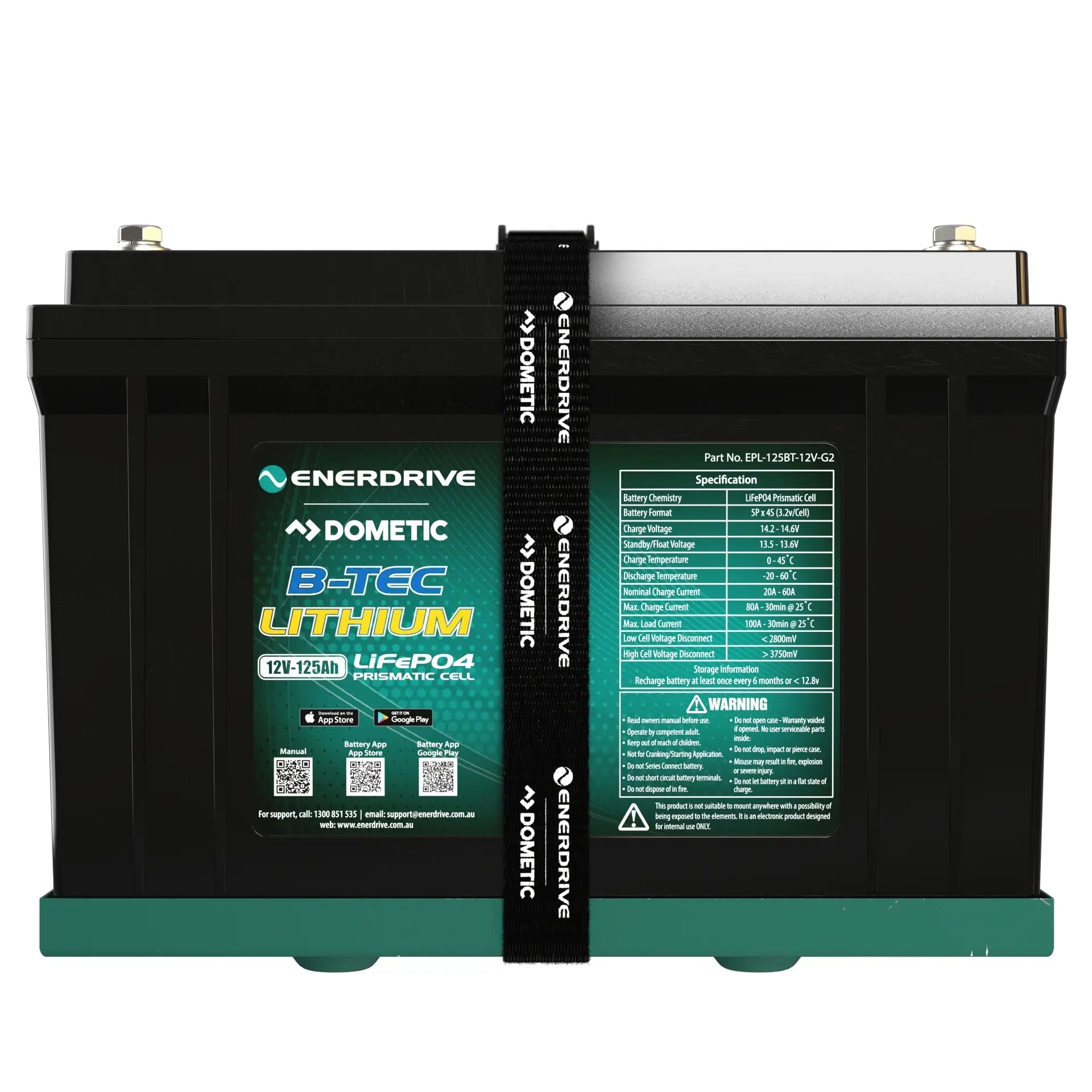Enerdrive B-TEC 125Ah 12V Gen2 LiFePO₄ Battery — photo 3