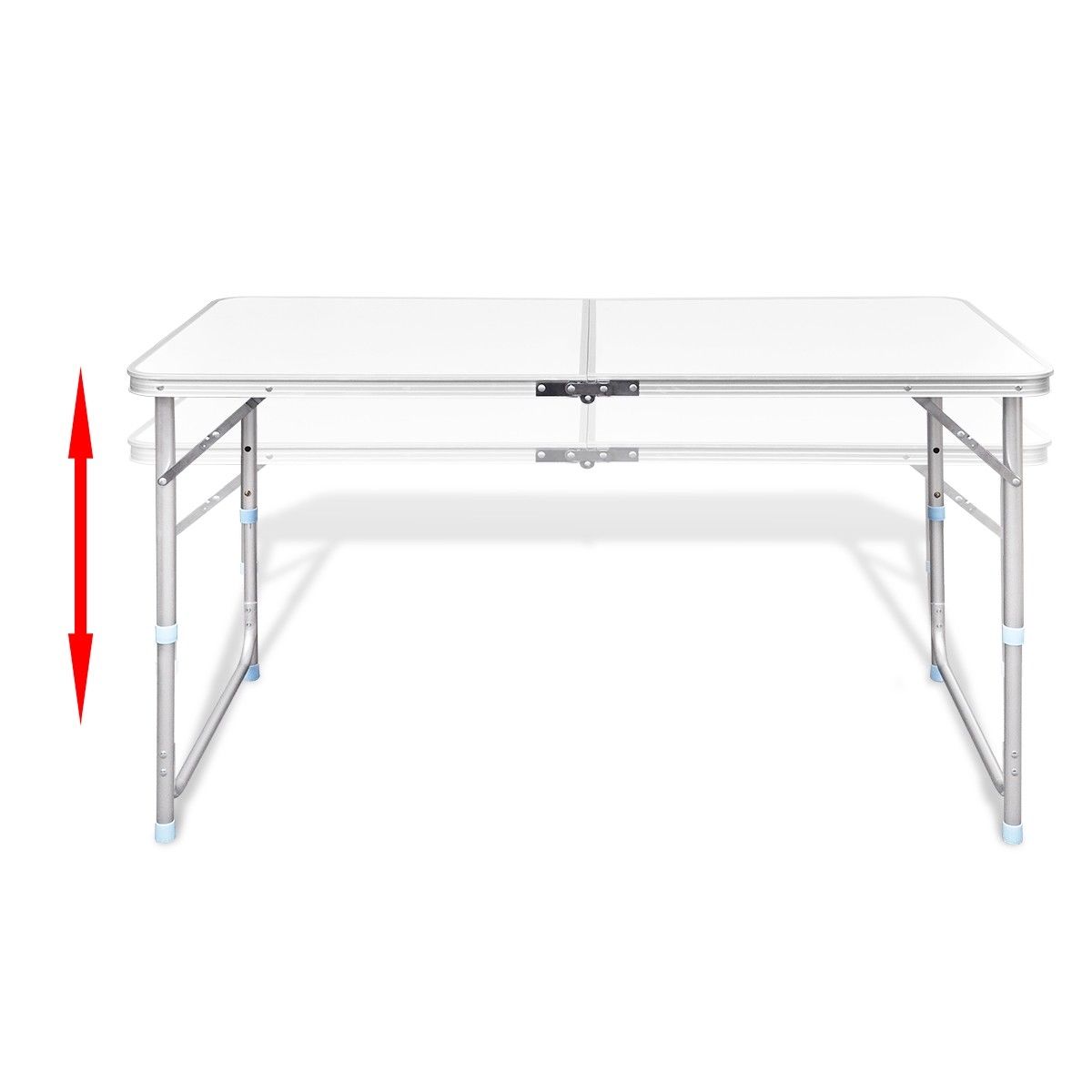 Aluminium Folding Portable Camping & Picnic Table – 120 x 60cm (White) — photo 2