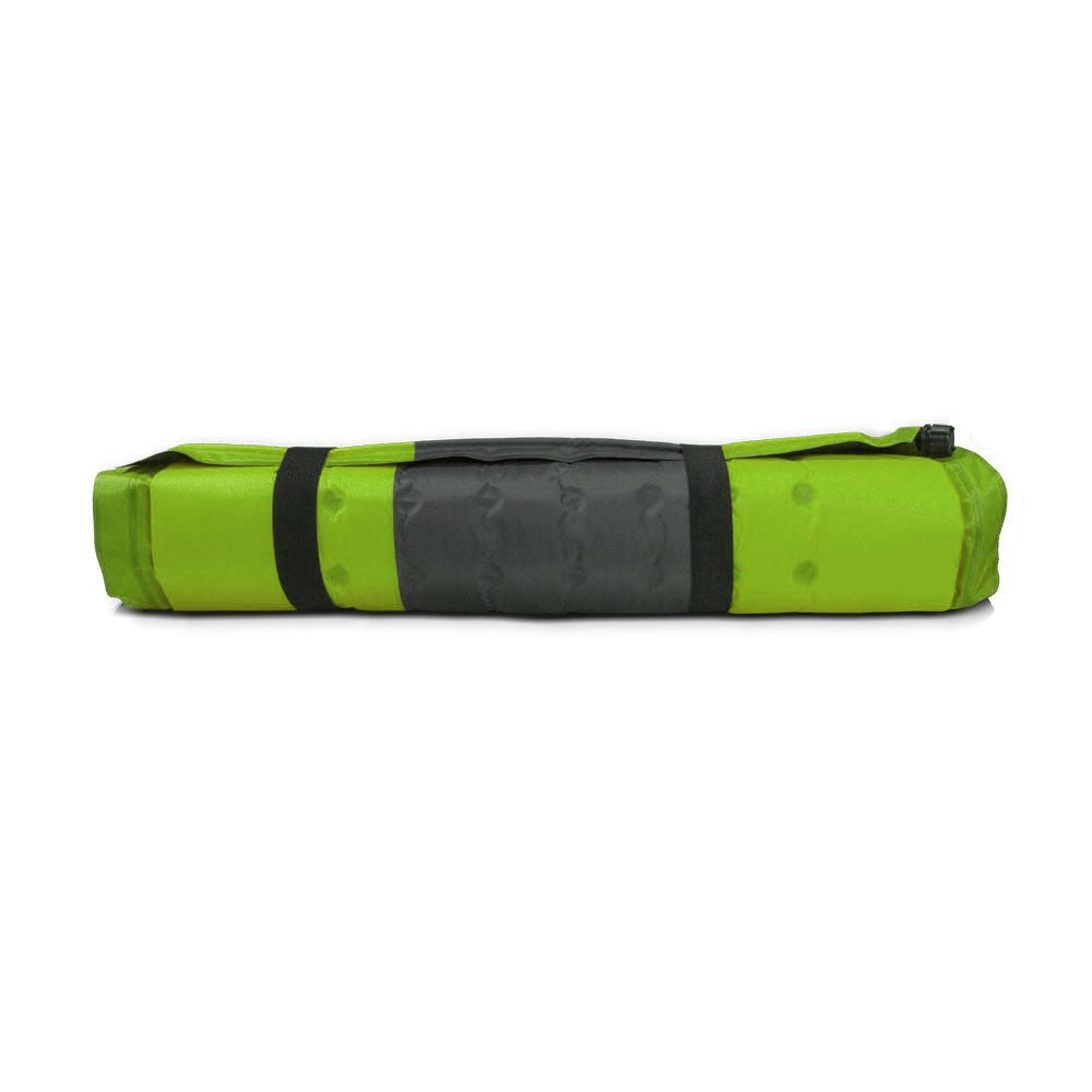 Double Self-Inflating Camping Mattress – 5cm Thick Joinable Air Bed for Hiking & Outdoors – Green — photo 4
