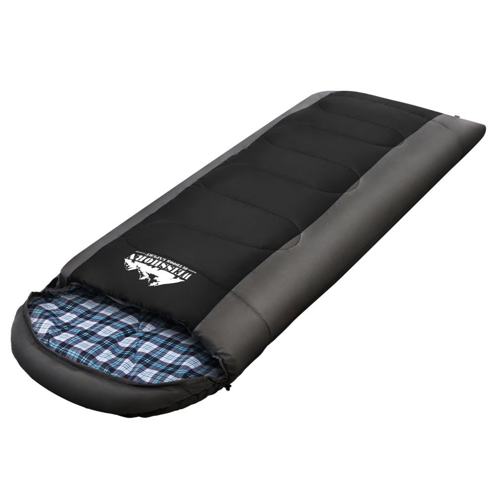 Weisshorn Single Sleeping Bag | Ultra-Warm 4-Season Thermal Sleeping Bag for Camping & Hiking - Black — photo 3