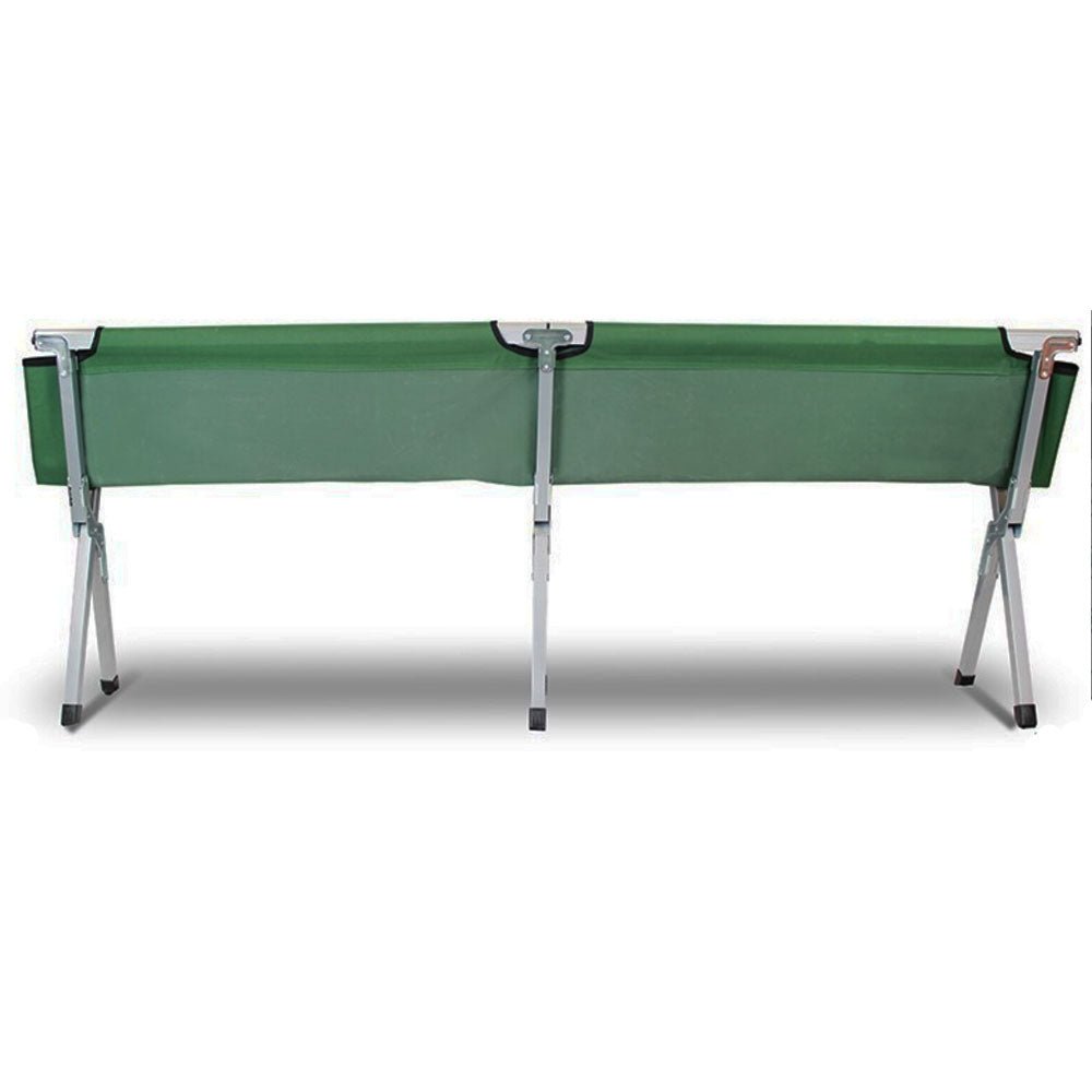 Camping Bed Folding Stretcher Lightweight w/ Carry Bag – Green — photo 4