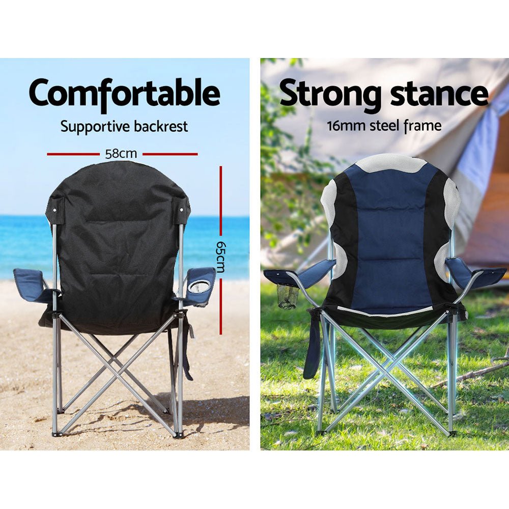 Weisshorn Folding Camping Chair – 2-Pack | Portable Outdoor Chairs for Camping, Hiking, Fishing & Picnics (Navy) — photo 5