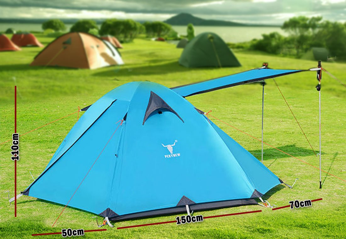 2-Person Lightweight Waterproof Camping Tent – Blue | Hiking, Backpacking, Cycling Ready — photo 10