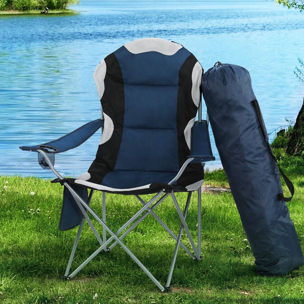 Weisshorn Folding Camping Chair – 2-Pack | Portable Outdoor Chairs for Camping, Hiking, Fishing & Picnics (Navy) — photo 8